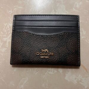 Coach Black and Brown Card Holder